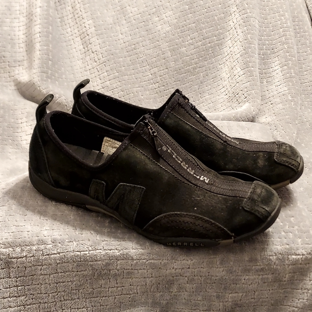 Merrell Women’s Barrado Comfort Sneakers Blackout Black Size 7.5 Zip Up